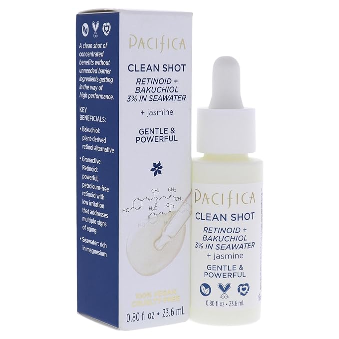 Pacifica Clean Shot Retinoid and Bakuchiol 3 Percent In Seawater Unisex 0.8 oz-VivaGrace Women
