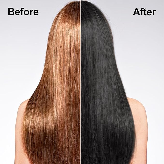 Black Hair Dye, Hair Dye Shampoo for Men and Women, Hair Color Shampoo For Home Use, Shampoo Para Canas, Hair Dye Shampoo 3 in 1, 16.9 Fl Oz (Black)-VivaGrace Women