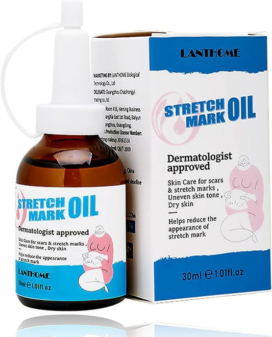 Stretch Mark Pregnancy Massage Oil, Stretch Mark Oil, Skincare Oil for Improve Stretchmarks, Pregnancy Skin Care Fade Stretch Marks, Body Moisturizer for Dry Skin, First Time Mom Gift 30 ml-VivaGrace Women