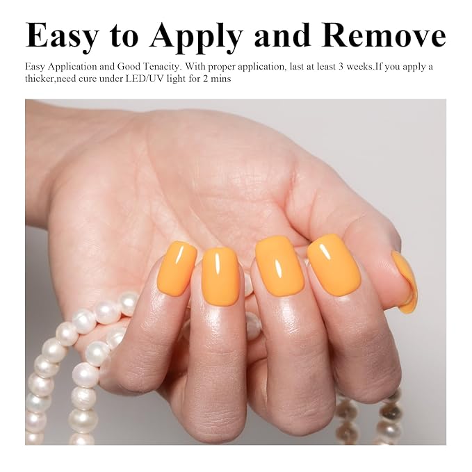 Imtiti Gel Nail Polish, 15ml Creme Yellow Color Gel Polish, Soak Off LED Nail Art Design Manicure Salon DIY at Home