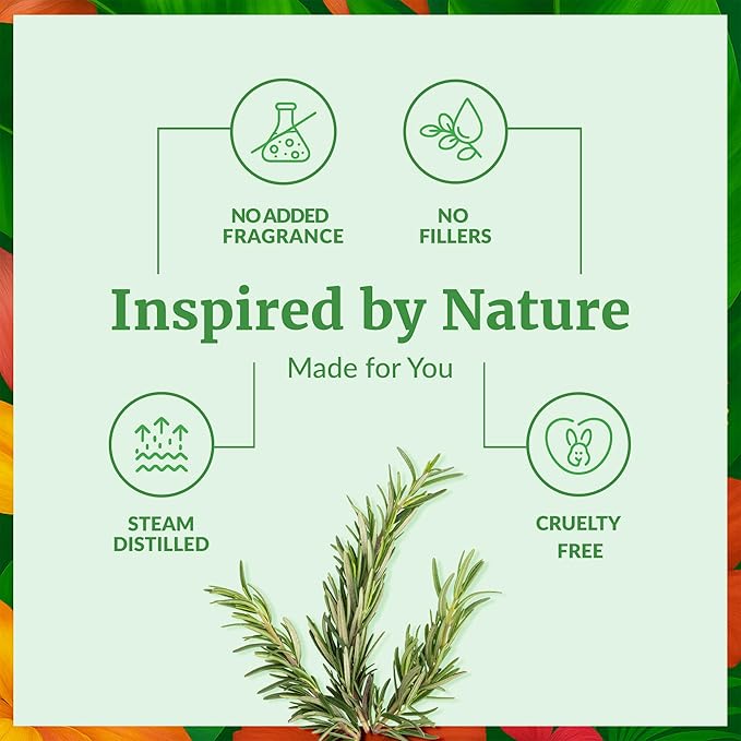 SVA Rosemary Essential Oil – 4 Fl Oz – 100% Natural Rosemary Oil for Hair, Face, Skin Care, Diffuser, Aromatherapy, Scalp, Body Massage, Soap and Candle Making – with Dropper-VivaGrace Women