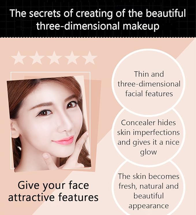 BIOAQUA Play 109 Face Stick Contour Duo 2 in 1 Highlighter Pencil (#02 IVORY WHITE / LIGHT COFFEE)-VivaGrace Women