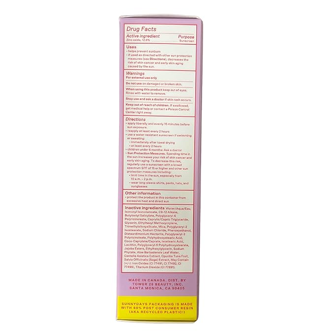 Tower 28 Beauty SunnyDays SPF 30 Tinted Mineral Sunscreen - For Sensitive Skin - 2-in-1 Facial Broad Spectrum UVA/UVB Protection + Foundation – Shade 30 PCH, 1 Fl Oz-VivaGrace Women