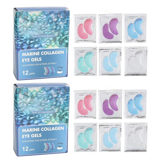 8 Pack Reusable Ice Gel Eye Pad for Puffy Eyes, Hot Cold Eye Mask, Deep Hydration and Anti Aging Effects-VivaGrace Women