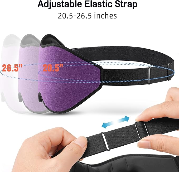 LitBear Sleep Mask for Side Sleeper Women Men, Eye Mask for Sleeping Light Blocking, 3D Contoured Cup Sleeping Mask, Soft Breathable Sleep Eye Mask with Adjustable Elastic Strap for Flight Nap-VivaGrace Women