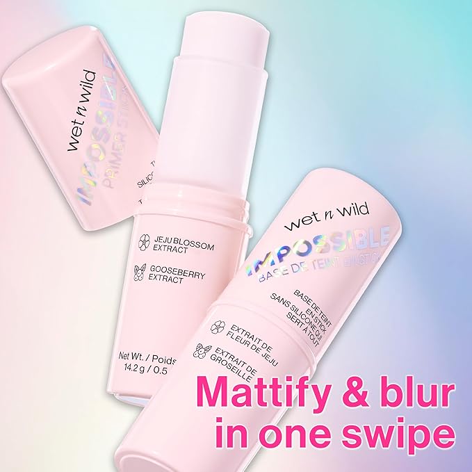 wet n wild Impossible Primer Stick, Enriched with Gooseberry & Jeju Blossom for a Brightening Durable Makeup Base, Vegan & Cruelty-Free-VivaGrace Women