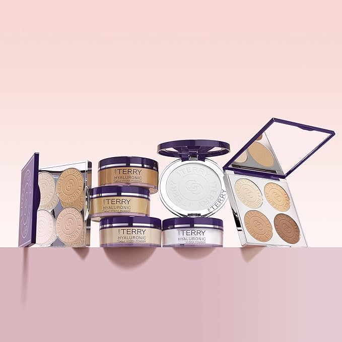 By Terry Hyaluronic Tinted Hydra-Powder, Non-Drying Loose Face Setting Powder, Blur Imperfections & Mattify, Medium Fair, 0.35 oz-VivaGrace Women