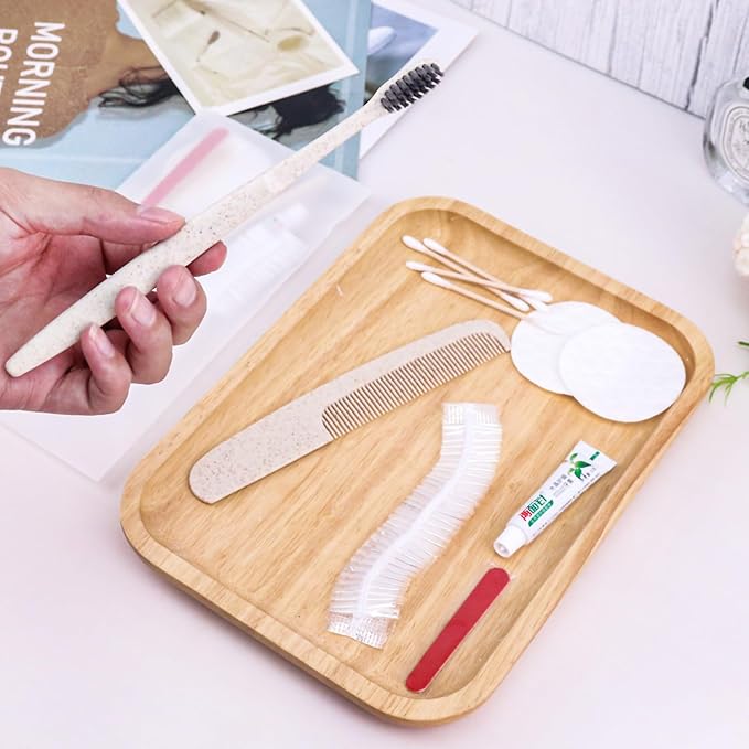 Hygiene Kit, Hygiene Kit Bulk, Travel Hygiene Kit with Toothbrush, Toothpaste, Care Package, Comb, Shower Cap, Individually Packed, Suitable for Hotel, Home, Camping, Travel (20-Pack)-VivaGrace Women