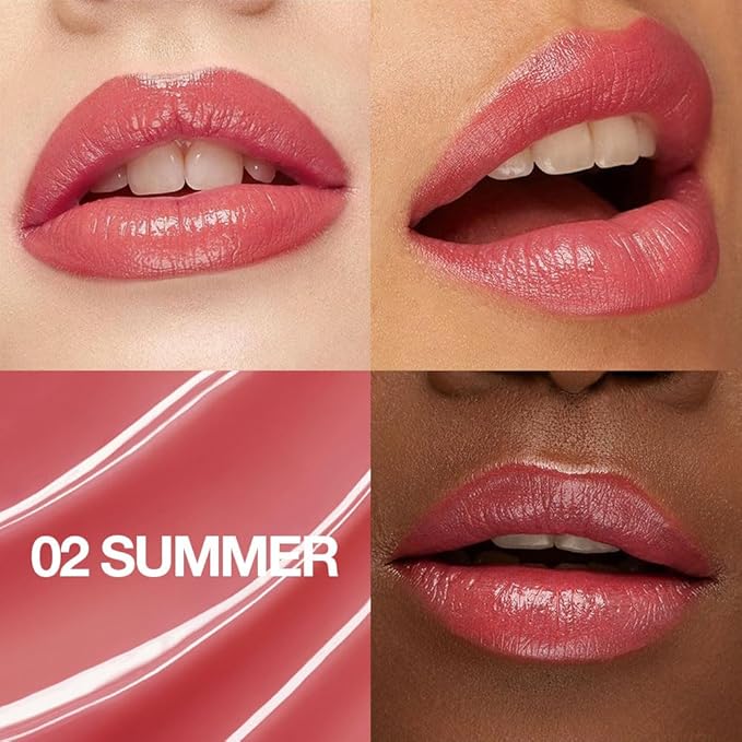 1Pcs Tinted Lip Balm Moisturizing Lipstick – Watermelon Peach Pink Sheer Hydrating Lip Color for Dry Lips – Nourishing Lip Balm for All Women with a Subtle Natural Scent (S02 Summer)-VivaGrace Women