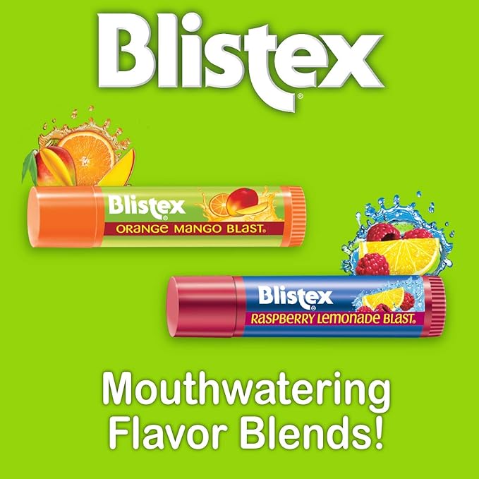 Blistex Orange Mango Blast Lip Balm, Vitamins C & E, Bulk Lip Balm, Super Smooth Moisturization, Refreshing Flavored Lip Hydration, 0.15 Ounce (Pack of 24)-VivaGrace Women