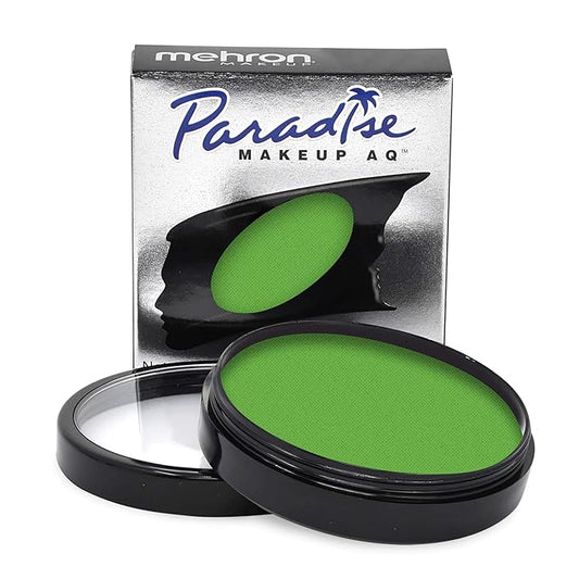 Mehron Makeup Paradise Makeup AQ Refill Size | Stage & Screen Performance, Face & Body Painting, Beauty, Cosplay, and Halloween | Water Activated Face Paint, Body Paint 1.4 oz (40 g) - Light Green-VivaGrace Women