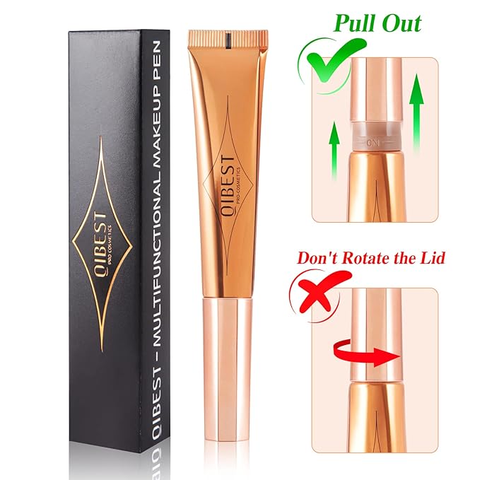 MEICOLY Grey Liquid Contour Beauty Wand,Bronzer Stick with Cushion Applicator,Cream Contour for Women and Girl,Long Lasting Smoothly Moisturizng Super Silky, Cruelty-free,01-VivaGrace Women