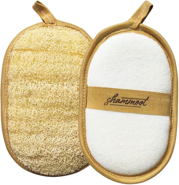 Natural Loofah Exfoliating Body Scrubber – Jordanian Natural Loofah Sponge Exfoliates Face & Body for Healthier Skin – 2-Sided Lufas for Men & Women – Body Wash Scrubber (Pack of 1)-VivaGrace Women