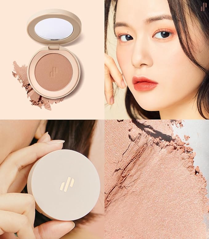 Heart Percent Dote on Mood Glow Blush, Smooth Radiant Color Luminous Shimmering Stain Finish Cheek Makeup Blush (01. Rose Plush)-VivaGrace Women