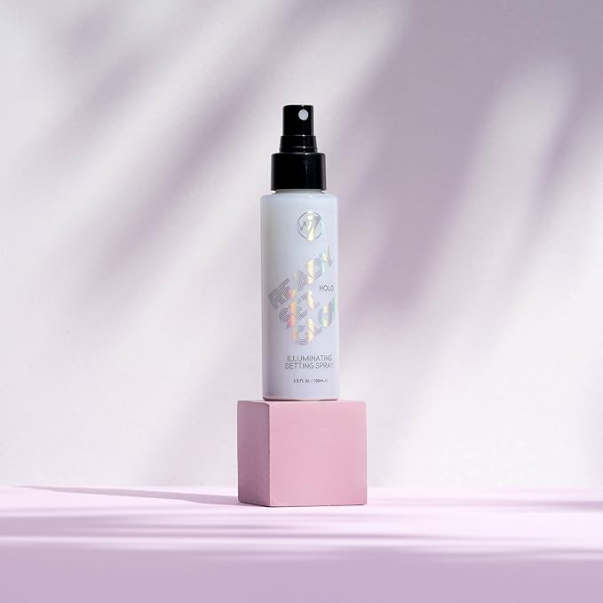 W7 Ready Set Glow Trio - 3 Piece Set - Makeup Setting Spray - Shimmer Finish - Long-Lasting, Ultra-Fine Formula (Rose Gold, Gold & Holo)-VivaGrace Women