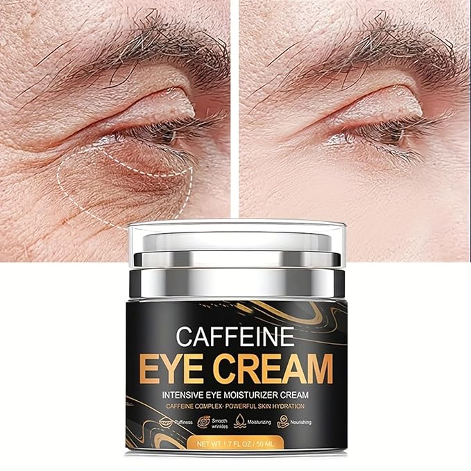 Caffeine Eye Cream for Men Anti Aging, Reduces Dark Circles, Bags, Puffiness Under Eye Cream Face Tightening Eye Lift For All Skin Types 1.7oz-VivaGrace Women
