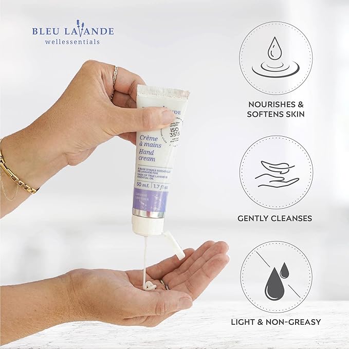 Bleu Lavande - Morning Well-being Routine Aromatherapy Set – Lavender Shower Gel, Body Milk and Hand Cream - Enriched with Premium & Pure Lavender Essential Oil - Soothing Natural Lavender Products-VivaGrace Women