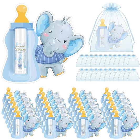 24 Set Baby Shower Lip Balm Bulk Baby Shower Party Favors Baby Shower Gifts for Guests Elephant Themed Decorations Natural Flavored Lip Moisturizer Lip Care Products for Girls Women Kids-VivaGrace Women