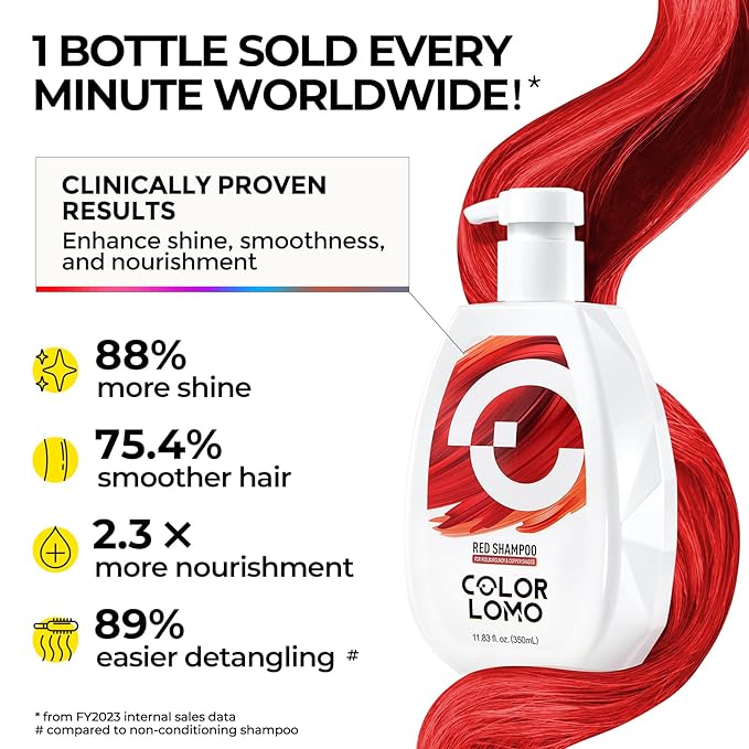 Ultra Color Safe Shampoo | Help Prevent Fading & Provide Subtle Color Replenishment | Prolong Color Vibrancy and Enhance Shine | Vegan & Cruelty-Free Formula | For Red Color Treated Hair-VivaGrace Women