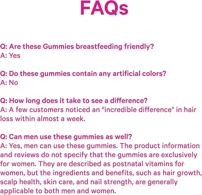 Pink Stork Postpartum Hair Loss Gummies - Biotin with Vitamin E, Pantothenic Acid, B6 & B12 for Beautiful & Strong Hair, Skin, and Nails - Postpartum Essentials for New Moms - 60 Gummy Vitamins-VivaGrace Women