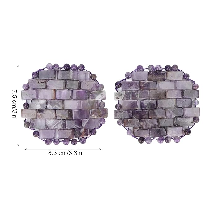 ZJchao Jade Eye Mask, Amethyst Eye Pack Wrinkle Puff Eliminate Dark Circles Fading Quartz Stone Eye Patch Jade Stone, Reusable Jade Eye Pack For Cold & Heat Compress-VivaGrace Women