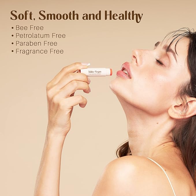 Vegan Tinted, Lip Moisturizer Gifts Sets & Hydrating Lip Balm Set, Natural Lip Balm for Dry Cracked with Argan Oil, Sunflower Oil and Hyaluronic, Not Tested on Animals (3 Packs)-VivaGrace Women