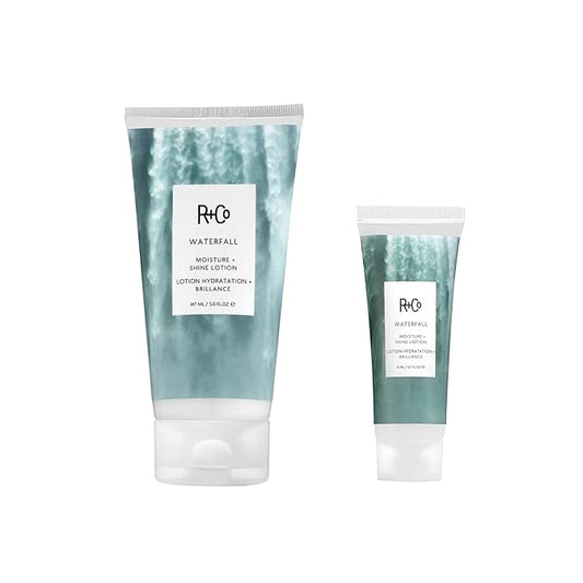 R+Co Waterfall Moisture and Shine Lotion (5 Oz) + Travel Size (.5 Oz) | Vegan + Cruelty-Free |-VivaGrace Women