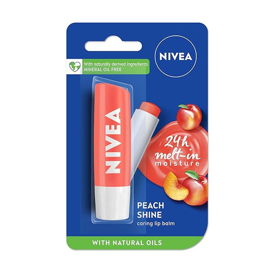 Nivea Lip Balm - Fruity Shine PEACH -Pack of 1-VivaGrace Women