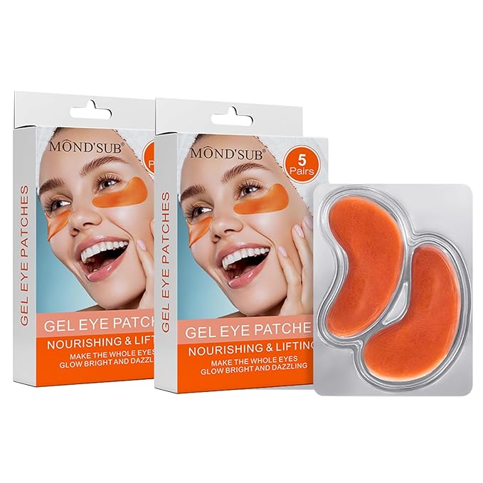 Premium Under Eye Patches, Gel Eye Patches Hydrating & Refresh for Puffy Eyes, Under Eye Bags & Dark Circles, Natural Collagen Eye Gels Pads, Crystal Anti-Aging Eye Mask (Light blue)-VivaGrace Women