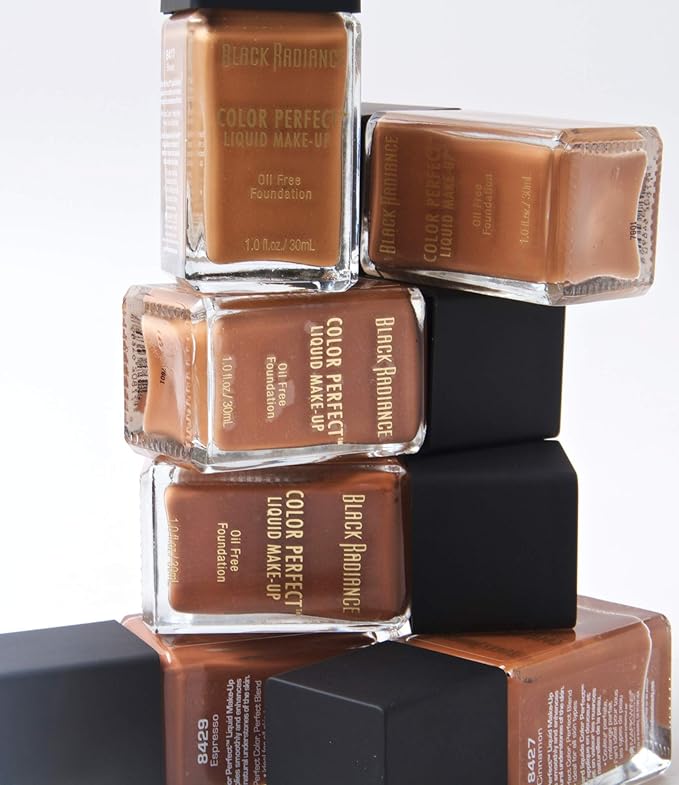 Black Radiance Color Perfect Liquid Full Coverage Foundation Makeup, Rum Spice, 1 Ounce-VivaGrace Women