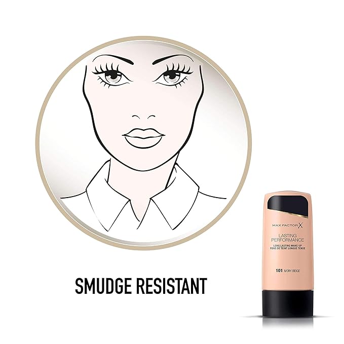 Max Factor Lasting Performance Long Lasting Foundation 101 Ivory Beige-VivaGrace Women