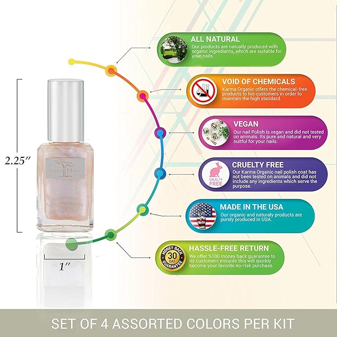 Karma Naturals Nail Polish – Non-Toxic, Vegan & Cruelty-Free (Mia Marie, 0.43 fl oz)