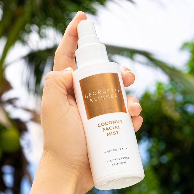 Georgette Klinger Coconut Facial Mist - Hydrating, Long-Lasting Makeup Setting Spray with Moisturizing Antioxidants for Dewy Matte Face, Protects and Plumps Dehydrated Skin - 4.2 oz-VivaGrace Women