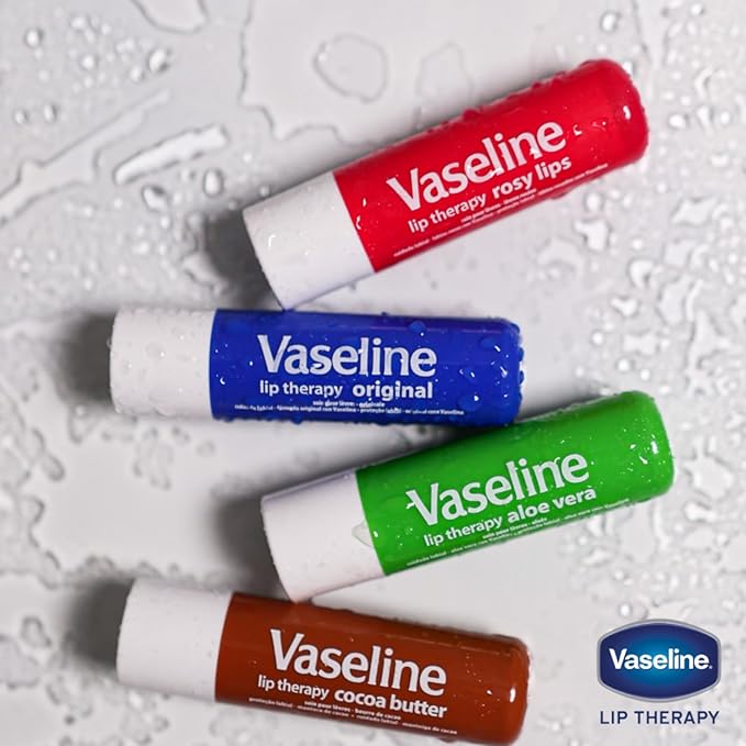 Vaseline Lip Therapy Aloe Fresh - Hydrating Lip Balm Pack, Vaseline Stick, Lip Moisturizer for Dry Lips, 0.16 Oz Each (Pack of 8)-VivaGrace Women
