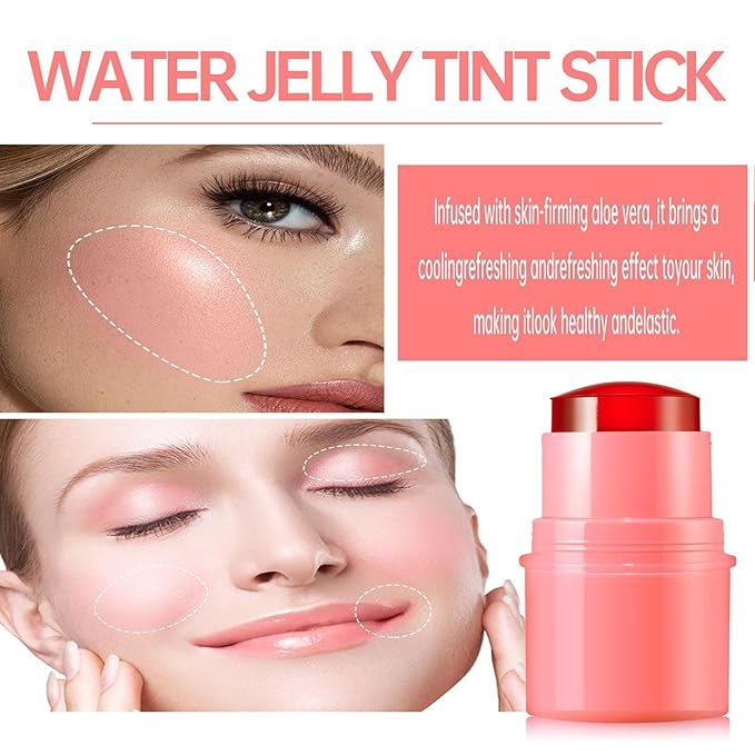 Milk Jelly Blush - Milk Blush - Sheer Cheek & Lip Stain，Long Lasting Milk Jelly Tint Have Transparent & Bright Colors (New set)-VivaGrace Women
