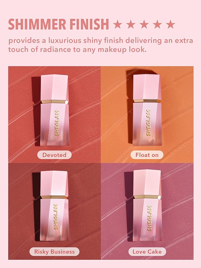 SHEGLAM Color Bloom Dayglow Liquid Blush Makeup for Cheeks Shimmer Finish - Float On-VivaGrace Women