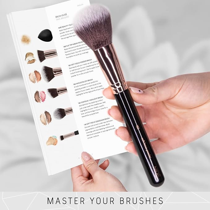 Niré Beauty 15piece Award Winning Professional Makeup Brush Set: Vegan Makeup Brushes with Case, Makeup Sponge, Brush Cleaner, Guide, Gift Box-VivaGrace Women