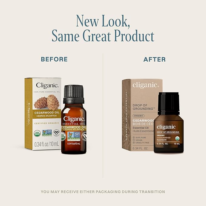 Cliganic Organic Cedarwood Essential Oil - 100% Pure Natural Undiluted, for Aromatherapy Diffuser | Non-GMO Verified (Packaging May Vary)-VivaGrace Women