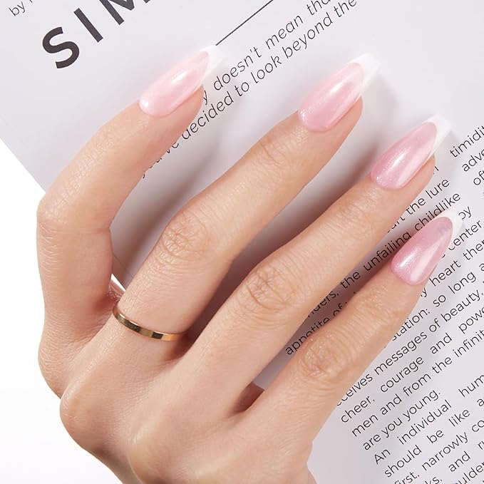 modelones Builder Nail Gel, 8-in-One Pink Shimmer Builder, Sparkle Glitter Pink Rubber Base Gel Polish LED Lamp Cured Hardener Color Base Strengthener Extension for Home DIY Salon Girls-VivaGrace Women