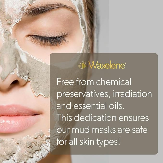 Waxelene Clarifying Mud Mask Dry Blend - Wrinkle Fighting Ritual Cleans Pores Hydrates Nourishes Skin Vitamin C Papaw Bentonite French Green Clay-VivaGrace Women