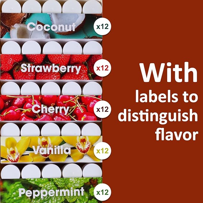 60 Pack Lip Balm Unlabeled, Natural Lip Balm Bulk Blank Tube, Personalized Lip Balm for Party Favors and Gift Basket Filling, Wedding or Baby Shower-5 Flavors-VivaGrace Women