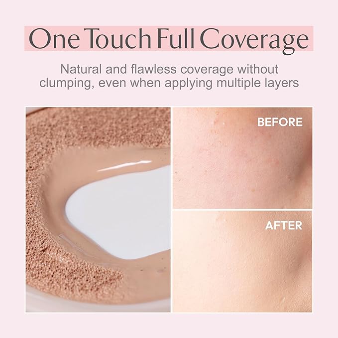 LA MUSE Korean Cushion Foundation, #21 Light Beige(2 Packs) | Lightweight, Breathable but Perfect Blemish Cover for Summer | Long-Lasting, Korean Foundation with Radiant Dewy Finish | Skin Hydrating-VivaGrace Women