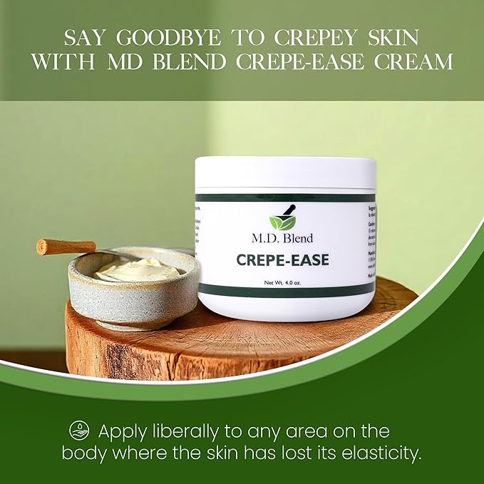 Crepe-Ease - Fragrance Free, Deeply Hydrating Moisturizer Body Butter for Smooth, Firm, Youthful Skin - Powerful Repair Complex with Hyaluronic Acid and Ceramides for Crepey Skin - 4 oz-VivaGrace Women