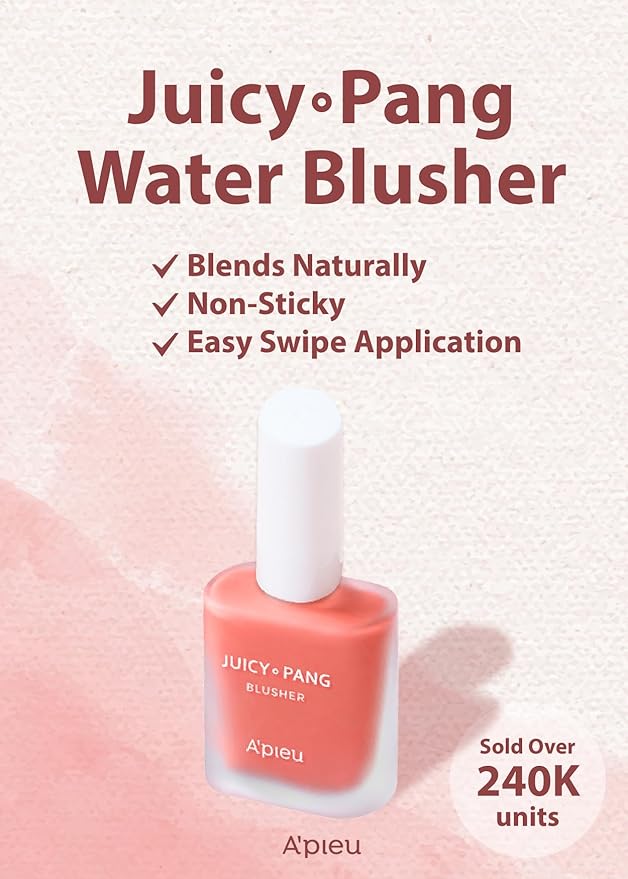 A'PIEU JUICY-PANG WATER BLUSHER (CR02 - Do You Like Persimmon?) Korean Liquid Blush For Cheeks K Beauty Makeup-VivaGrace Women
