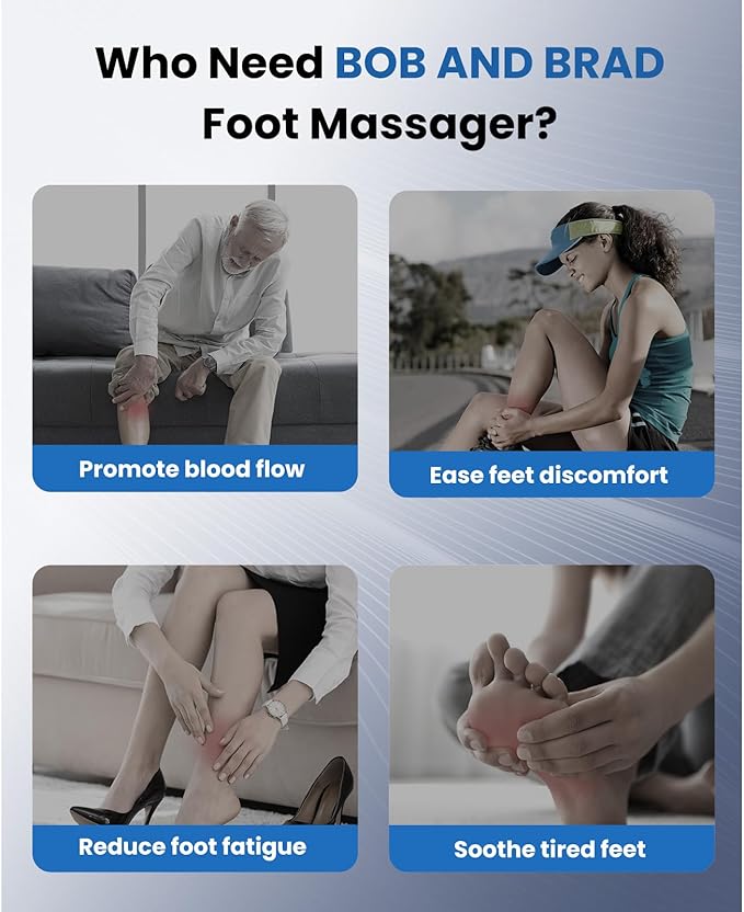 BOB AND BRAD Foot Massager Machine with Heat and Remote-FSA & HSA Eligible, Electric Shiatsu Deep Kneading Foot Massager with 4 Level, Relieve for Plantar Fasciitis and Neuropathy Pain-VivaGrace Women