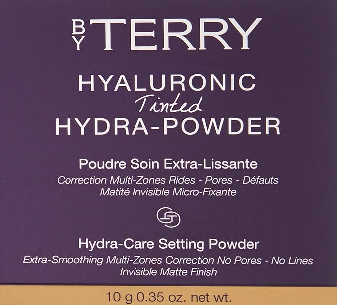 By Terry Hyaluronic Tinted Hydra-Powder, Non-Drying Loose Face Setting Powder, Blur Imperfections & Mattify, Medium Fair, 0.35 oz-VivaGrace Women