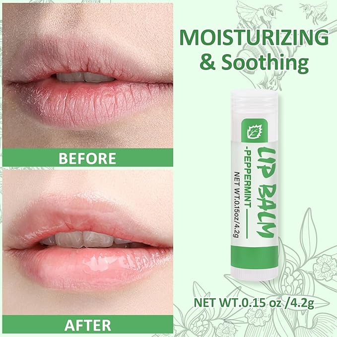 24 Pack Lip Balm Bulk, Vanilla Mint Honey, 100% Natural Lip Balm with Vitamin E and Coconut Oil, Moisturizing Lip Balm for Dry Lips-VivaGrace Women