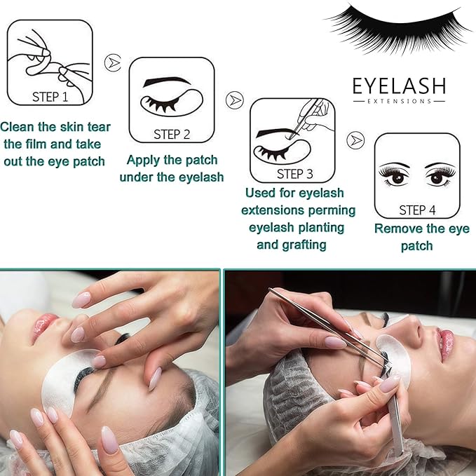 50 Pairs Under Eye Pads, Eyelash Extension Gel Patches, Lint Free DIY False Lash Extension Beauty Makeup Hydrogel Gel Eye Patches-VivaGrace Women