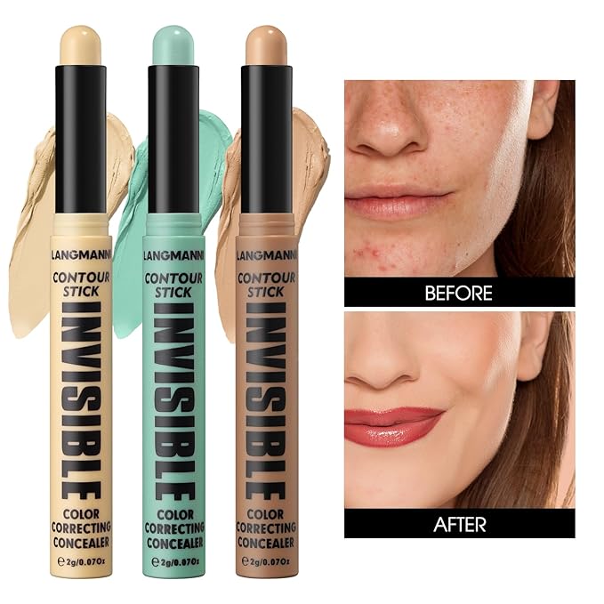 Jolilab 4 Color Contour Stick Concealer Stick Cream Palette Contour Multifunctional Contouring Makeup Kit for Face Highlighter Makeup Stick Set Long Lasting & Waterproof(02+03+04+06, 1)-VivaGrace Women