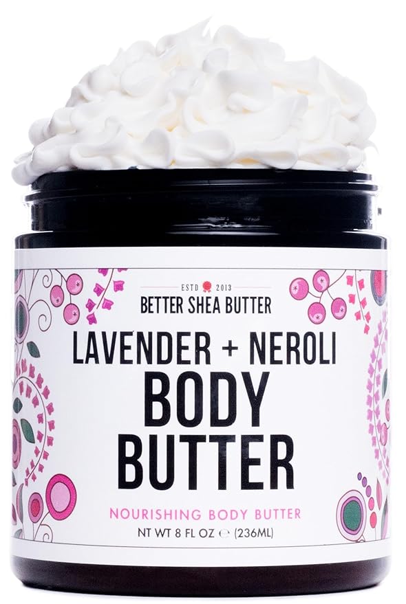Body Butter for Women LAVENDER NEROLI | Whipped Body Moisturizer with Raw Shea Butter for Dry Skin, Paraben Free, Non-Greasy, No Synthetic Fragrances | 8 oz-VivaGrace Women
